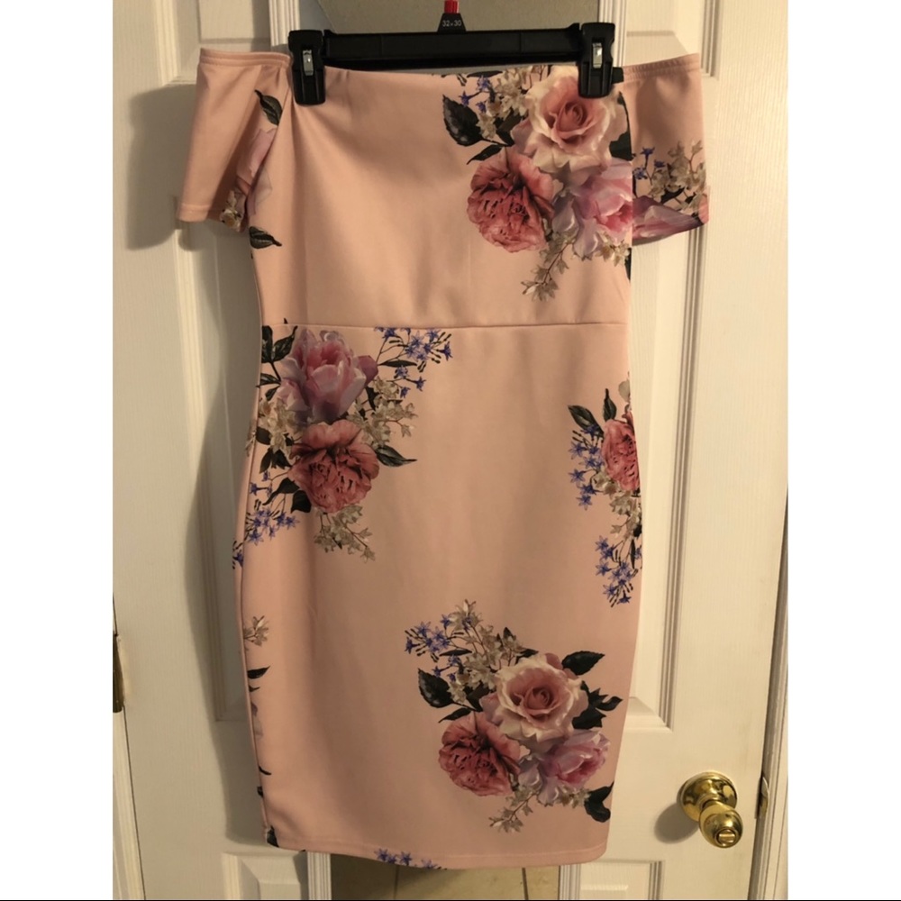 Floral off shoulder dress